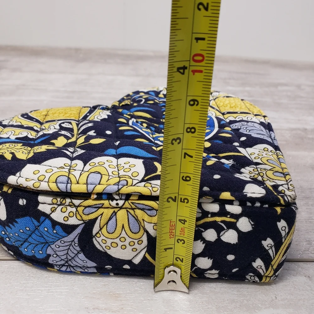 Vera Bradley Ellie Blue From My Heart Jewelry Box Case Elephant Floral EUC